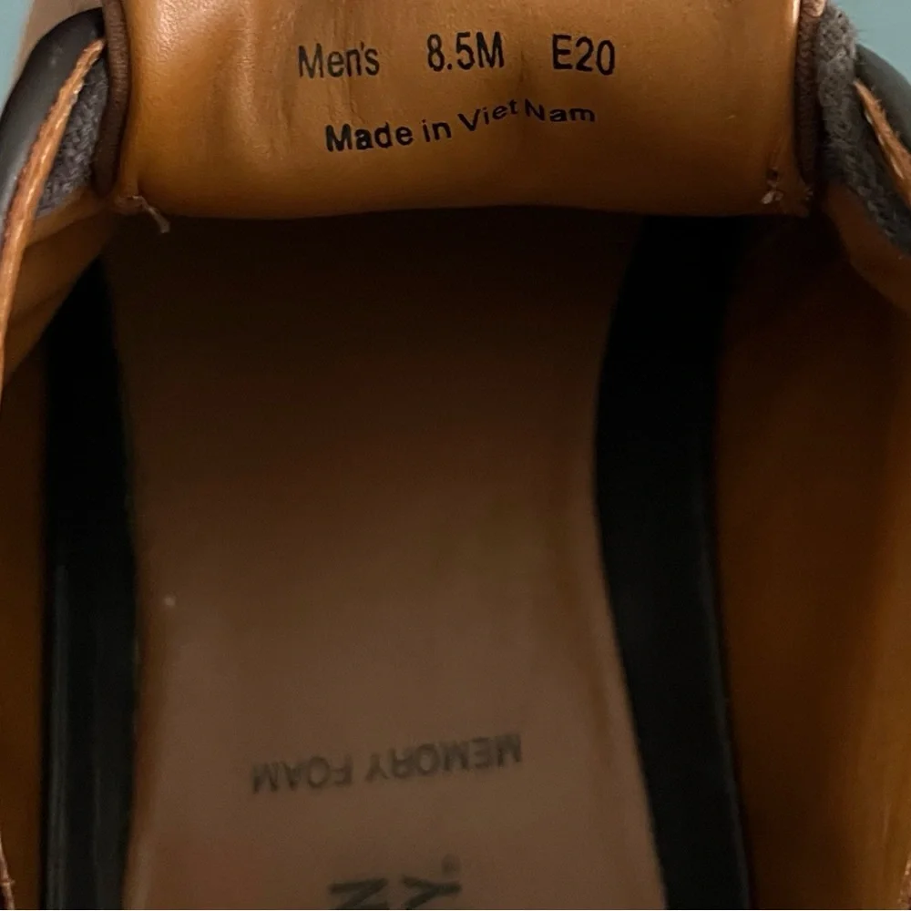 Johnston &‎ Murphy Holden Embossed Brown Leather Oxford Wingtip Dress Shoes
